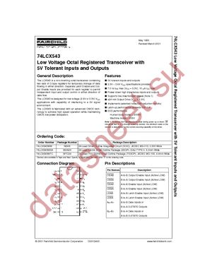 74LCX543MSAX datasheet  